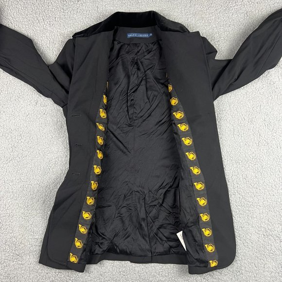 Ralph Lauren Blazer Womens 6 Black SAMPLE Jacket Sport Coat Fox Hunt Riding Work - Picture 4 of 10
